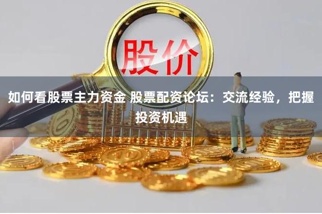 如何看股票主力资金 股票配资论坛：交流经验，把握投资机遇